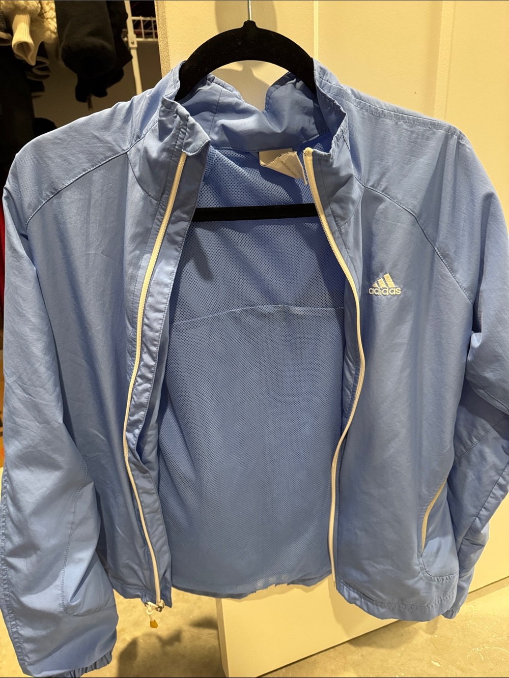 adidas Light Blue Full-Zip Lightweight Jacket